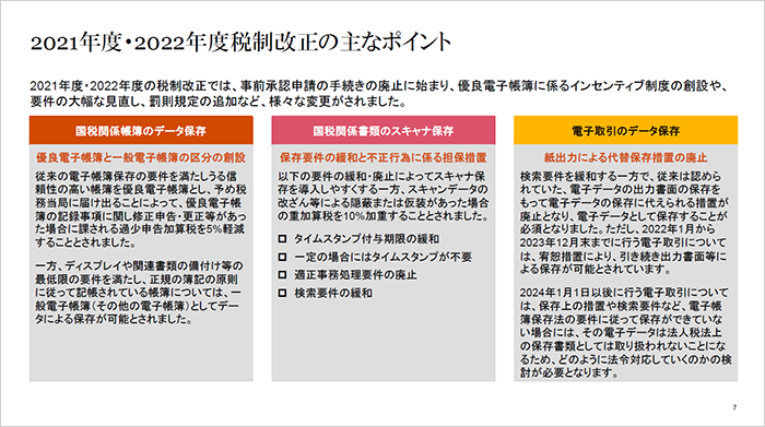 2021年度・2022年度税制改正の主なポイント