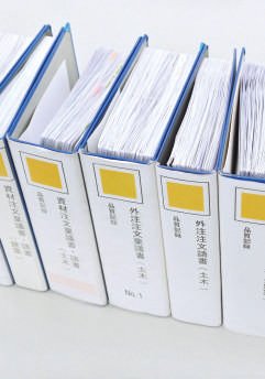 現場ごとにまとめて保管している書類