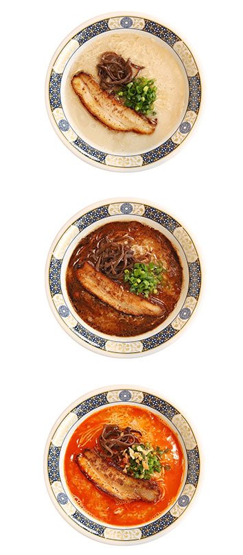 神虎らーめん、黒虎らーめん、赤虎らーめん