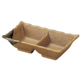 伊賀風二品薬味皿