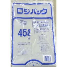 ロジパック L-002 透明ゴミ袋 45L 10枚 （0.03mm） 【送料無料】