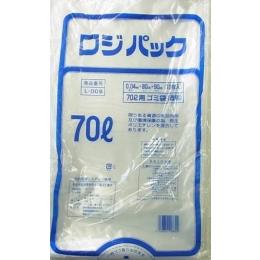ロジパック L-008 透明ゴミ袋 70L 10枚 （0.04mm） 【送料無料】