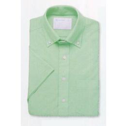 ニットシャツ（半袖・男女兼用）　グリーン　SS～5L