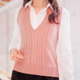 ニットベスト（ピンク）　S～XL