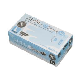 ニトリルGLOVE 60コート　粉なし　青　Ｌ