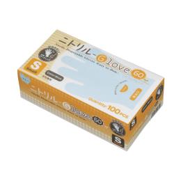 ニトリルGLOVE 60コート　粉なし　青　Ｓ