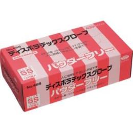 ディスポ　ラテックス　グローブ№455　PF（粉なし）　ＳＳ