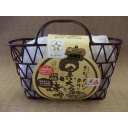 おばあちゃんの手づくり丹波黒大豆入り味噌1kgかご゛入り