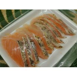 寿司ネタ　焼サーモンハラススライス6ｇx10枚