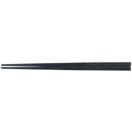 エコ箸　ＰＢＴ樹脂箸　チェック四角箸　22.5ｃｍ　黒　（500膳入）