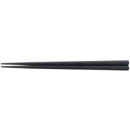 エコ箸　ＰＢＴ樹脂箸　チェック六角箸　22.5ｃｍ　黒　（500膳入）