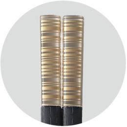 エコ箸　アクリル＆ＰＢＴ樹脂　コラボ箸　黒/金　23ｃｍ　100膳入