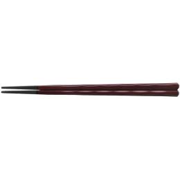 エコ箸　ＰＢＴ樹脂六角立荒彫箸22.5ｃｍチーク　100膳入