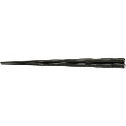 エコ箸　ＰＢＴ樹脂　六角一刀彫箸22.5ｃｍ黒乾漆（2回塗）　１００膳