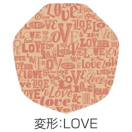 ラミクラフトクレープ紙　変形　LOVE　1ケース（3000枚入）