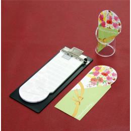 【在庫限り】単式お会計伝票　ブーケチェックA柄（5冊）