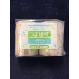 つま楊枝容器入り500本×2個×100pac/ｃｓ