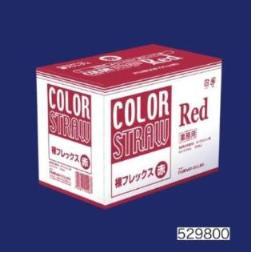 フジ　裸フレックスストロー　赤　9000本（500本×18箱）/ケース