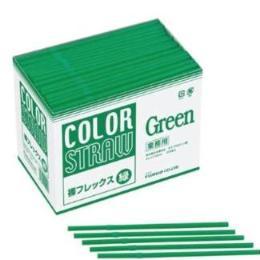 フジ 裸フレックスストロー　緑　15000本（500本×30箱）/ケース