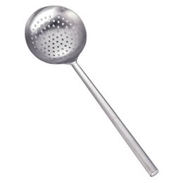 ステンレスパイプ柄ワンピース穴明中華お玉 大 杓子 お玉 Btob Esmart 業務用食材や備品 資材をカンタン購入 まとめ払い