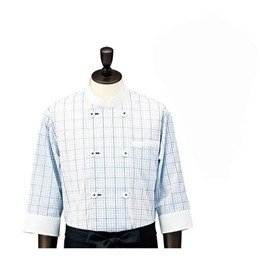 チェック コックシャツ・スタンドカラー SBK4101ブルーS | BtoB eSmart 