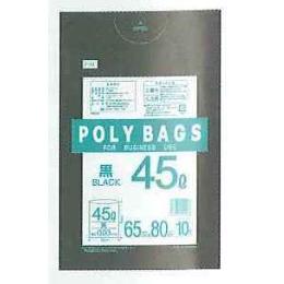 ゴミ袋 ４５Ｌ　黒　LDPE　厚さ０．０３ｍｍ ●送料無料