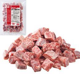 牛ダイスステーキ ダイスＷＩＴＨ　【冷凍】1kg×6P