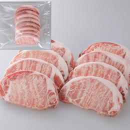 【送料無料】豚ロースやわらか厚切りポークロース1kg（8枚）×6P×2