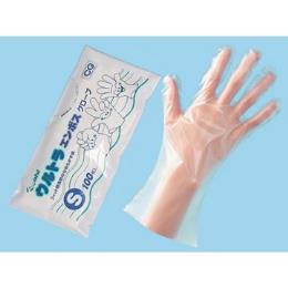 エンボス手袋Sサイズ　クリア　100枚/袋