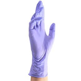ニトリル手袋紫200枚10箱計2000枚-M