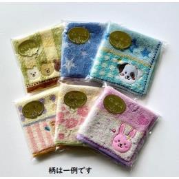 キッズ柄タオルハンカチ１Ｐ袋入り（ゴールドシール付き）※柄アソート