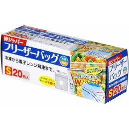 増量　WジッパーフリーザーバッグS（70枚ｘ30箱入り）