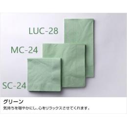 【送料無料】　SC-24２プライ４ツ折ナプキン（グリーン）3000枚