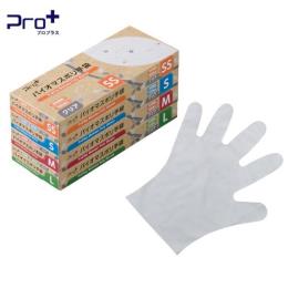 Pro+バイオマスポリ手袋　M　クリア　１００枚箱入