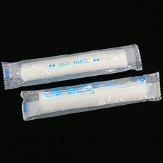 紙おしぼり ECO WHITE（丸） 【牛乳パックの再利用紙使用】