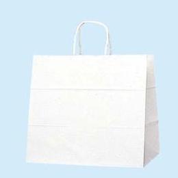HEIKO　紙製手提袋（25チャームバッグ）　32-4　白無地　50枚