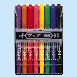 ゼブラ　マッキー極細　8色セット