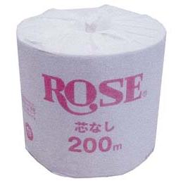 ﾄｲﾚｯﾄﾍﾟｰﾊﾟｰ芯無ﾛｰｽﾞ200ｍ（個包装）【2ｹｰｽ単位より】※【現在入荷未定 