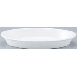 オーバル グラタン皿（ツバ付）9148326　白　２６ｃｍ　No2411100
