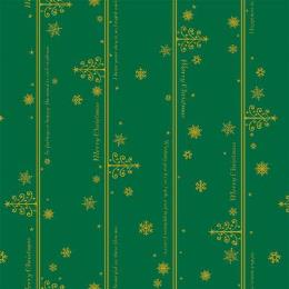 クリスマス包装紙　ネージュ緑　半才判　４９－３０２６