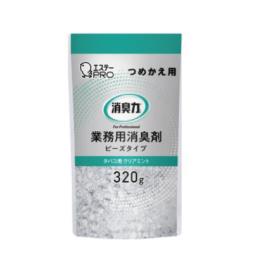 エステー消臭力ビーズタイプつめかえ320gタバコ用クリアミント20個