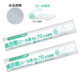 福助工業 風呂敷ロール巻 No.70 水玉透明 10枚×50本