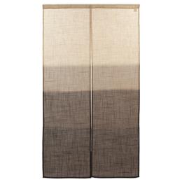 麻風スラブ 45871 半間のれん 段ぼかし 茶