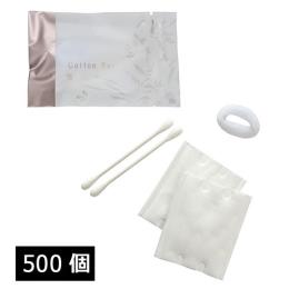 ★コットンEセット（DEAR LEAF）ヘアゴム白（小） 500個