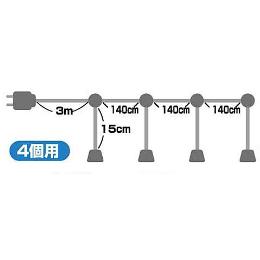 9030 提灯用ソケット4個用【業務用】