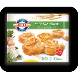BELLA冷凍ミニツイストチーズ&ほうれん草パイ　480g