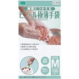 No.089調理にも使えるビニール極薄手袋　粉無
