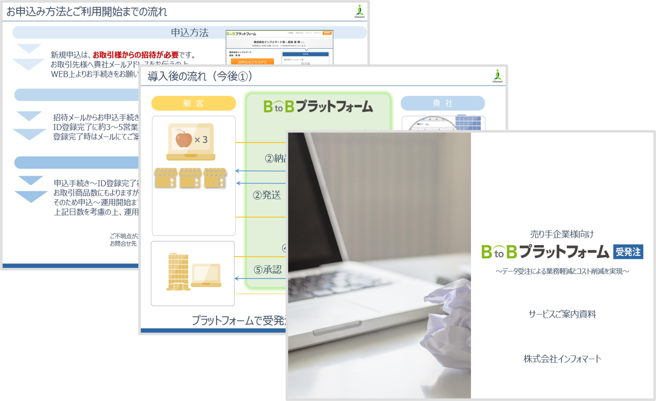 『BtoBプラットフォーム 受発注』受注向け 資料ダウンロード