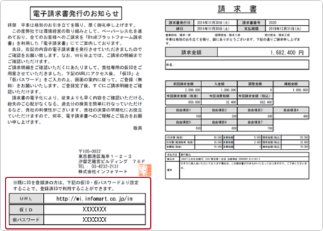 取引先に郵送する請求書のタイプは2種類