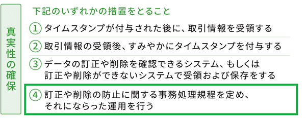 真実性の確保